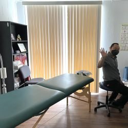 Anthony Pape in his treatment room